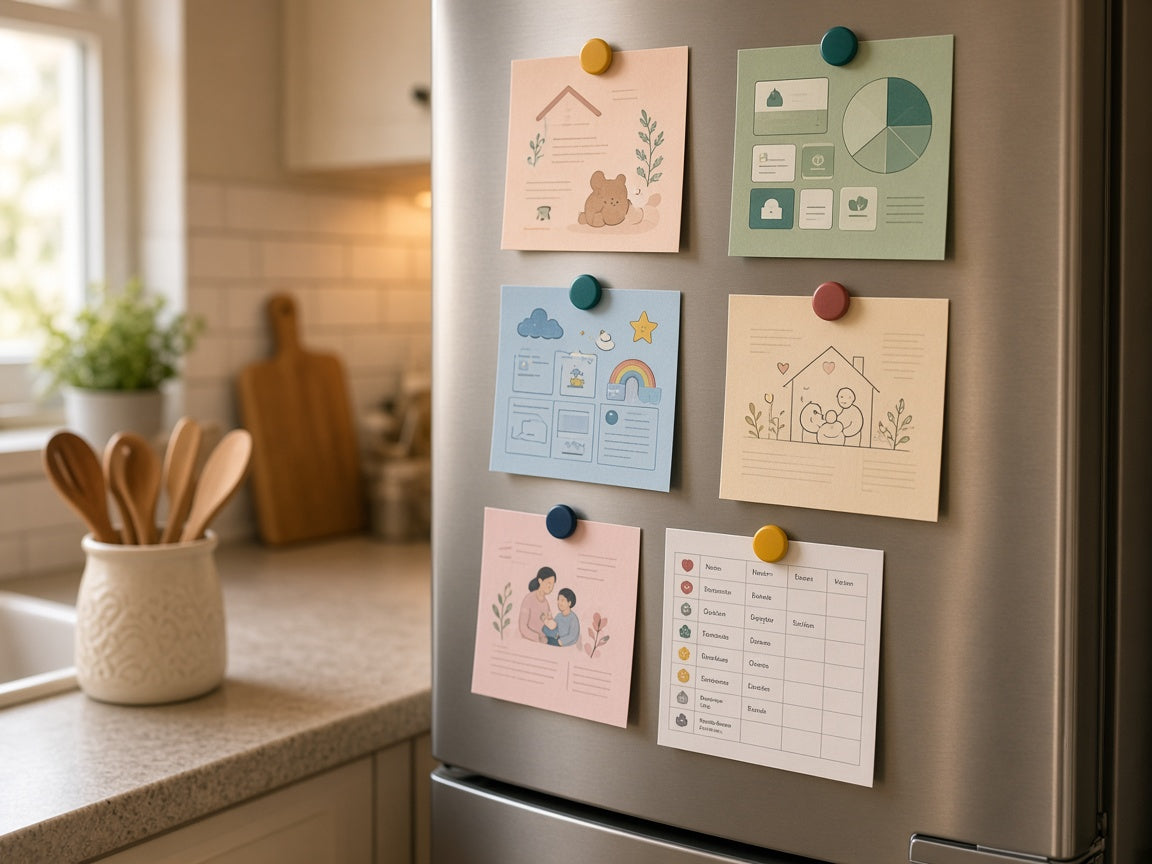 Fridge cards and feeding log